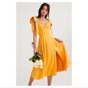 HOUSE OF CB Alicia Midi Dress Tangerine